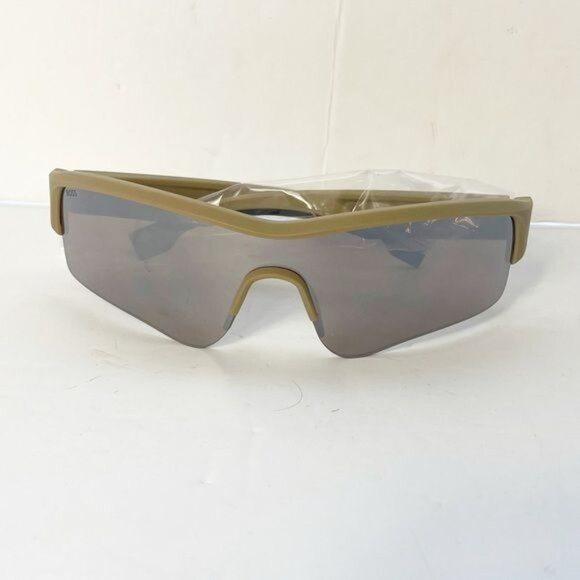 Hugo Boss Eyewear Men's Sunglasses Logo-emed Biker-style Frame Sunglasses - Picture 9 of 14